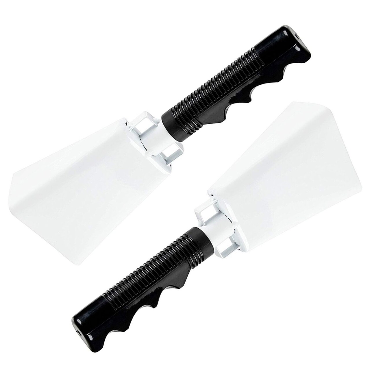 2 Pack 9-inch Cowbells for Sporting Events, Percussion Noise Makers with  Handle for Football Games, Stadiums (White)